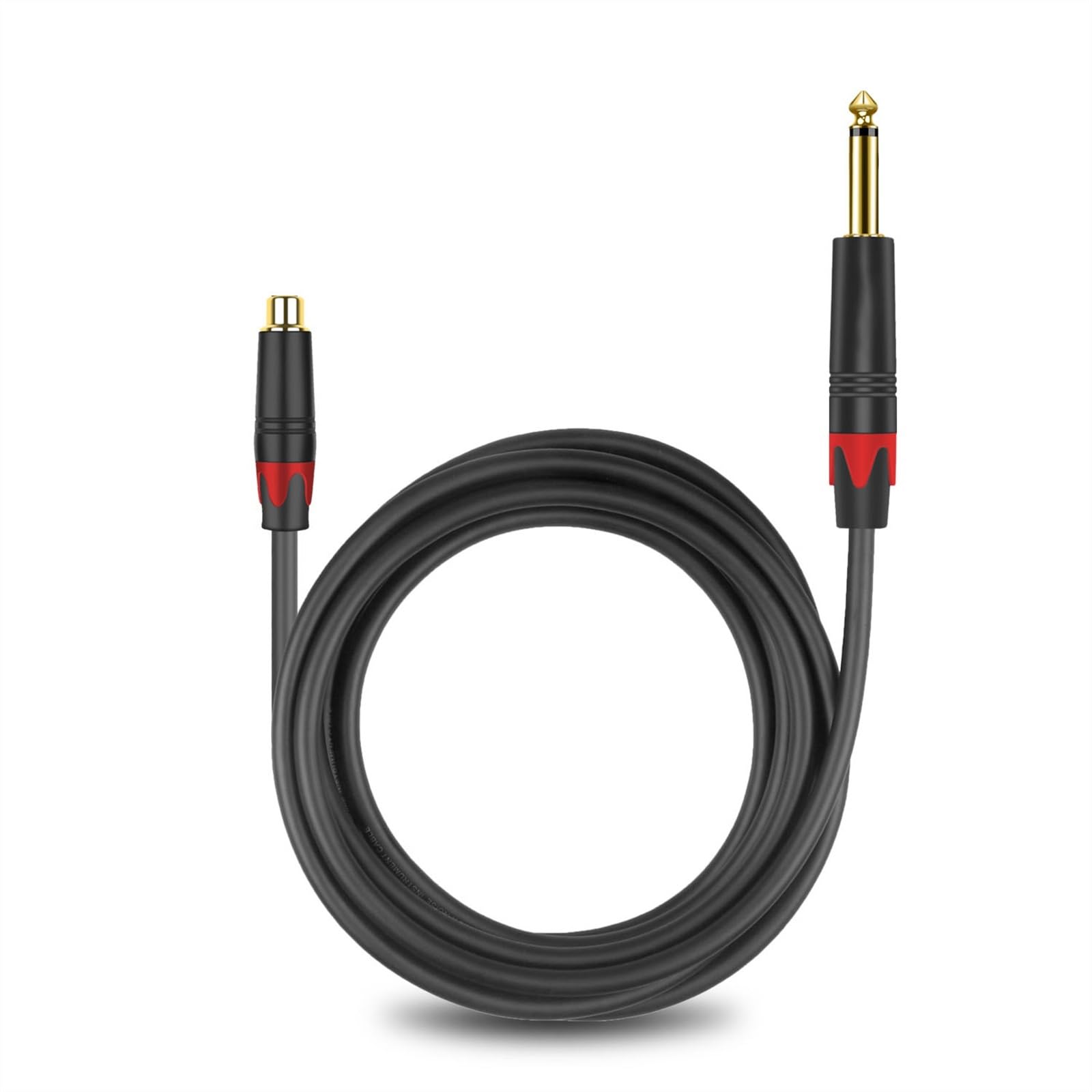 kabel audio do gitary Kabel Audio 6.35mm 1/4 Cal Męski Na Żeński Lub Męski Kable Do Gitary Elektrycznej Elektroniczny Lub Bęben Pozłacany (Color : A-3m)