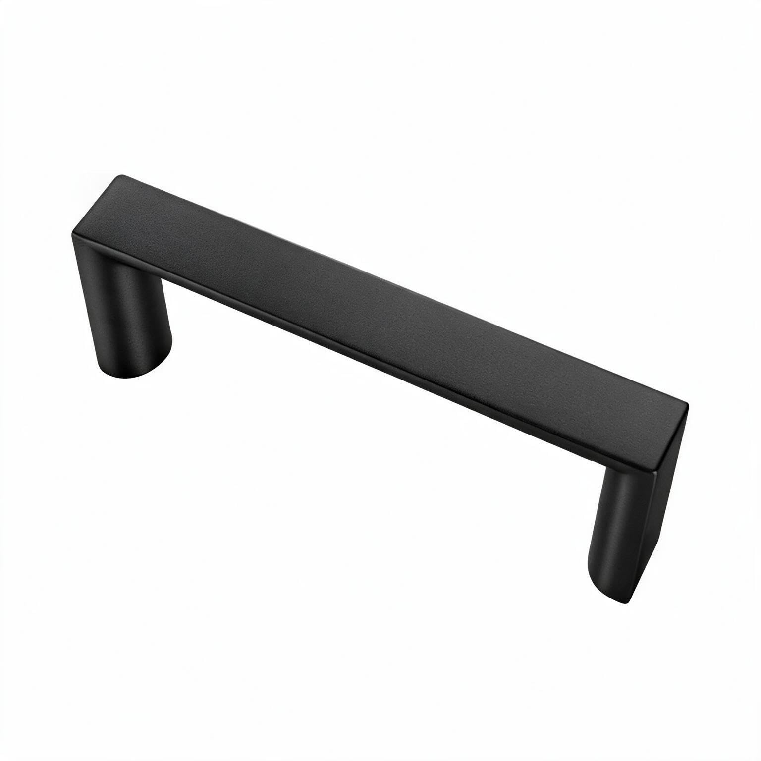 10 Pack Square Matte Black Cabinet Pulls 3-3/4 Inch 96mm Solid Metal Drawer Handles Kitchen Hardware