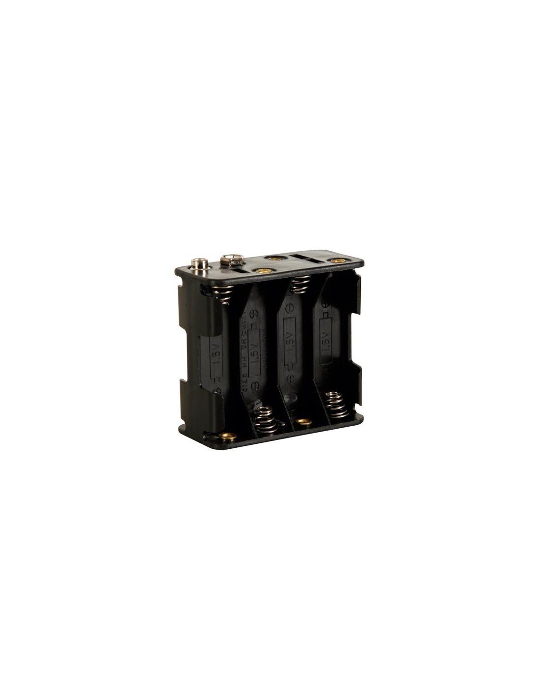 Velleman Batteriehalter 8xAA Mignon – Druckknopfanschluss, sehr stabile Bauweise (Modell D49D:8)