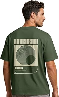 NOBERO Men's Cotton Oversized Fit T-Shirt Price In India