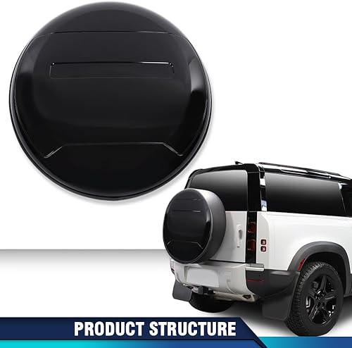 Miniatura 2 de PIT66 Cubierta de neumático de repuesto de plástico ABS compatible con Land Rover Defender 2020-2023