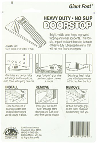 Master Mfg. Co. Giant Foot® Doorstop, Orange #TOP4