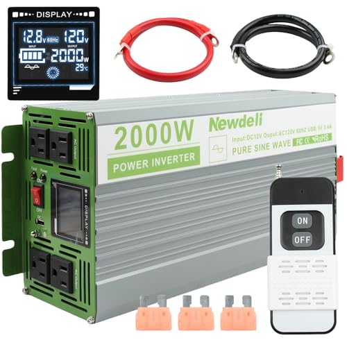 Newdeli 2000 Watt Power Inverter 12V DC to 110V 120V