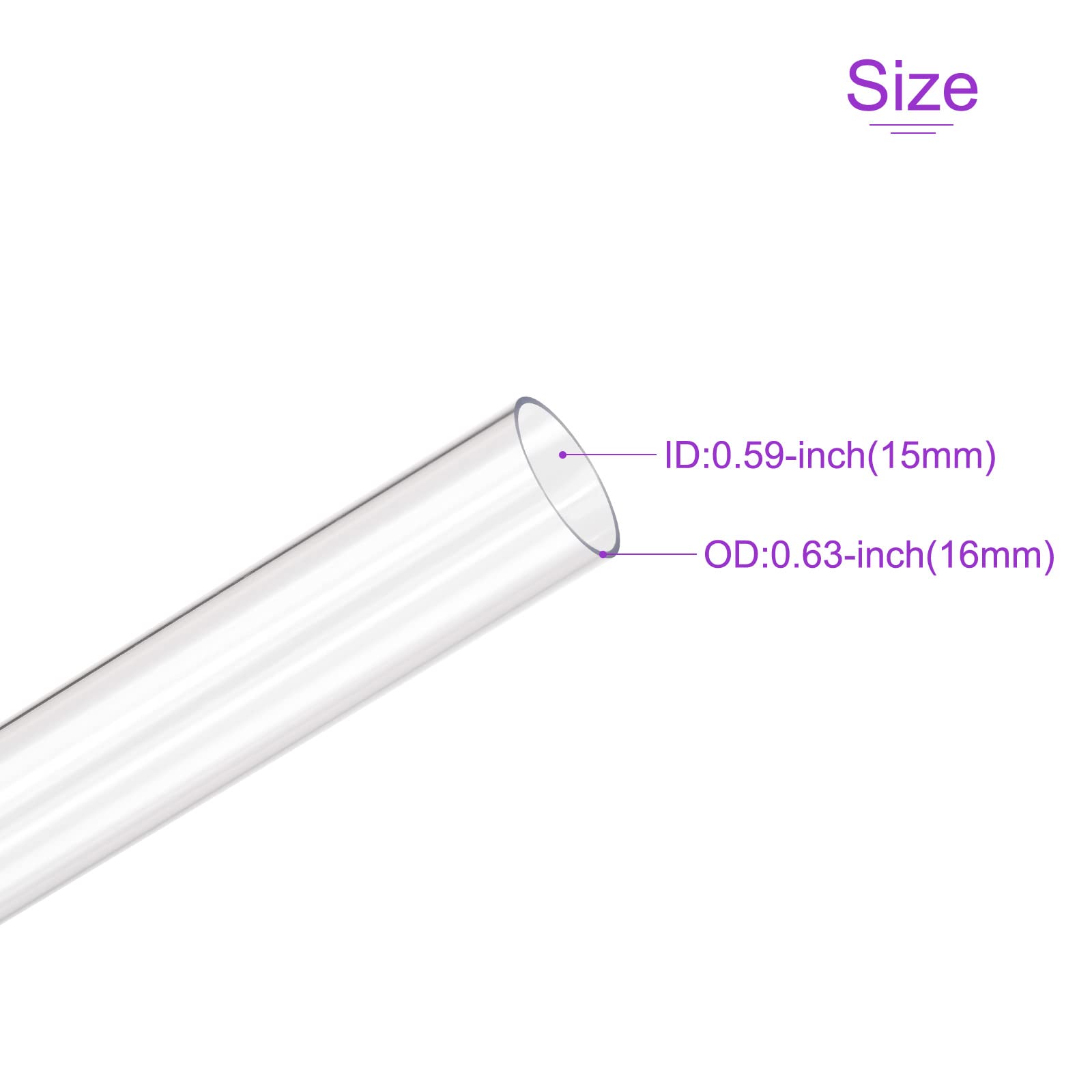 DMiotech 15/16 Mm PVC-Klarrohr – 0,4 M Hartes Rundrohr, Für Wasserleitung, DIY, Bewässerung & Industrie