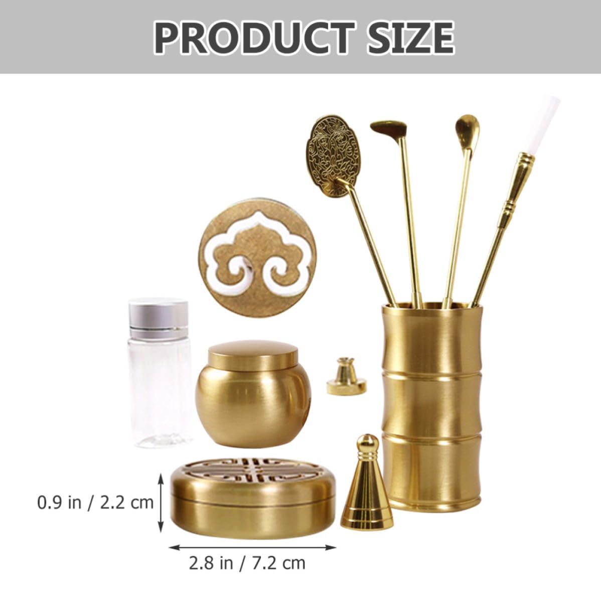 Kit de Incienso en Polvo de Latón, Molde Dorado para Hacer Conos