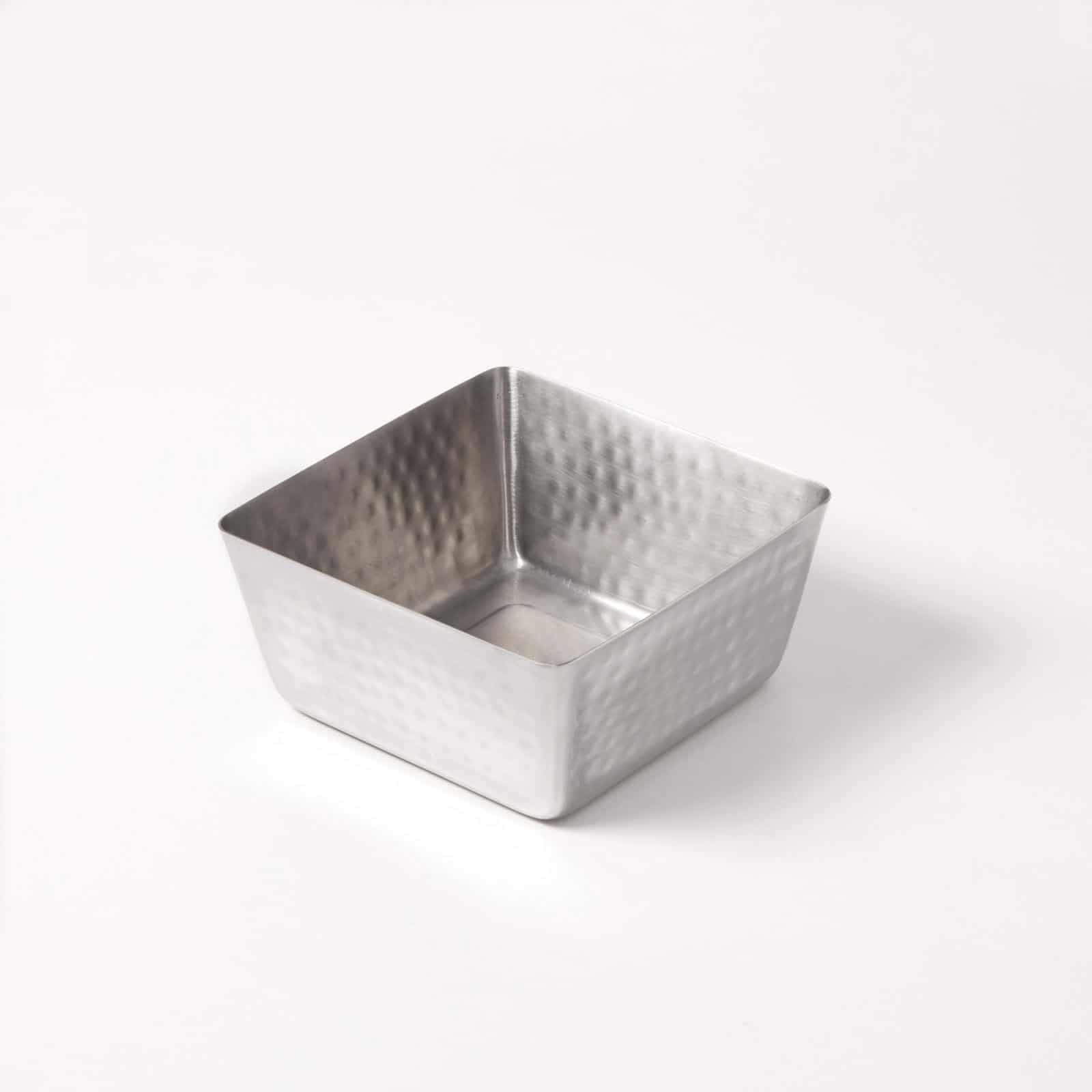 Stainless Steel Hammered Square Bowl by American Metalcraft – Stainless Steel, Silver, Model SSQH73