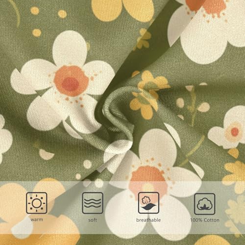 Retro Green Floral Baby Boys Cotton Kids Underwear Cute Undies3