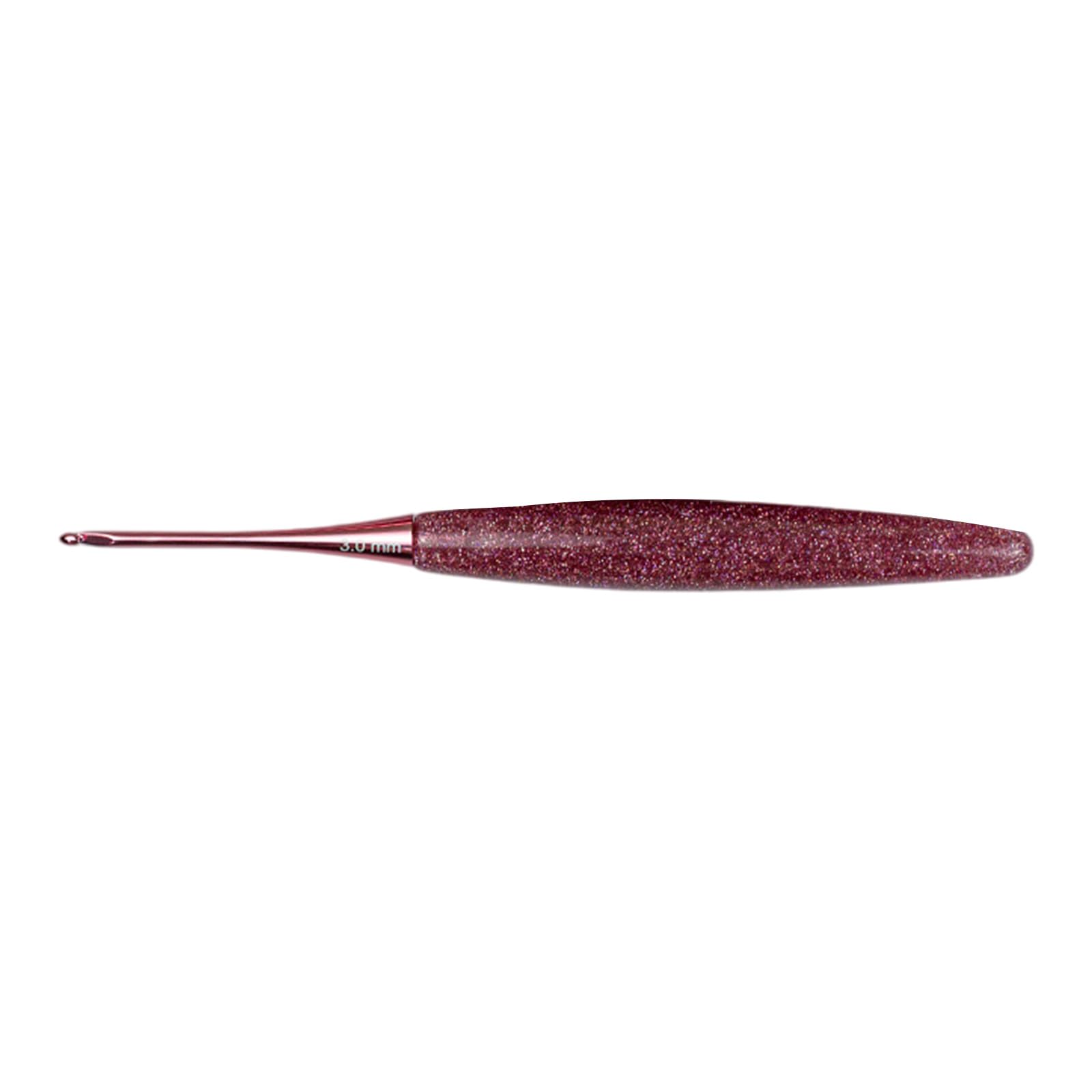 Ergonomic Resin Handle Crochet Hook Comfortable Grip Aluminium Crochet Needle for Knitting Crocheting Yarn Craft Aluminum Needle