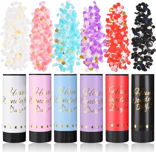 Bebé, Toy 6 Cañón de Confeti, Cañones de Confeti Poppers, Lanzadores de Confeti, Bazuca de Confeti