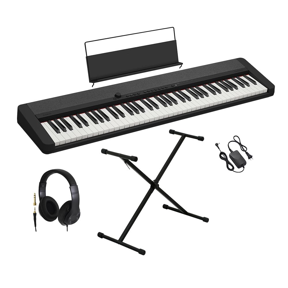 Amazon | CASIO CT-S1-76BK ブラック スタンド・ヘッドホンセット 76