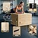 GIKPAL Wooden Plyo Box, 3 in 1 Plyometric Jump Box with 450lbs Weight Capacity, Box Jumps for Explosive Training in Home Gyms