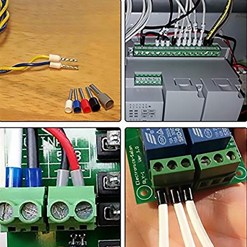 Xhf 1000 Pcs Awg 18/1.0Mm² Wire Ferrules Insulated Copper Crimp Connectors, Crimp Pin Cord End Terminals Black #TOP4
