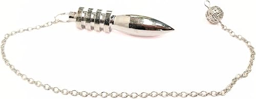 Miniatura 1 de Jet Egyptian 4 Plate Isis Karnak Silver Pendulum 4 Ring Chamber Reiki Wiccan Free Booklet Jet International Crystal Therapy Healing Dowsing La