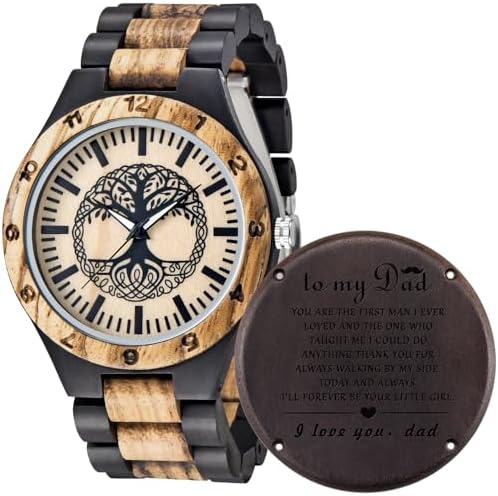 Personalized Engraved Men's Handmade Wooden Watches Mens Lightwei...