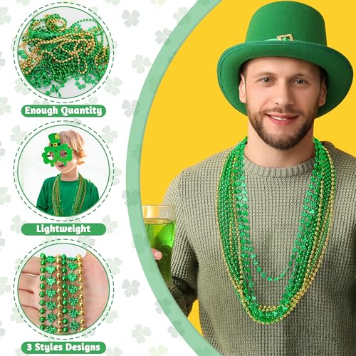 12pcsstpatricksdaynecklacegoldgreenbeadsshamrocksnecklaceplasticshamrocksbeadnecklacesetirishbeerdecorationssuppliesforstpatricksdayaccessoriesdecorationsfavorsbulk Urban Country Home Decor 12 pcs st patricks day necklace gold green beads shamrocks necklace plastic shamrocks bead necklace set irish beer decorations supplies for stpatricks day accessories decorations favors bulk urban country home decor