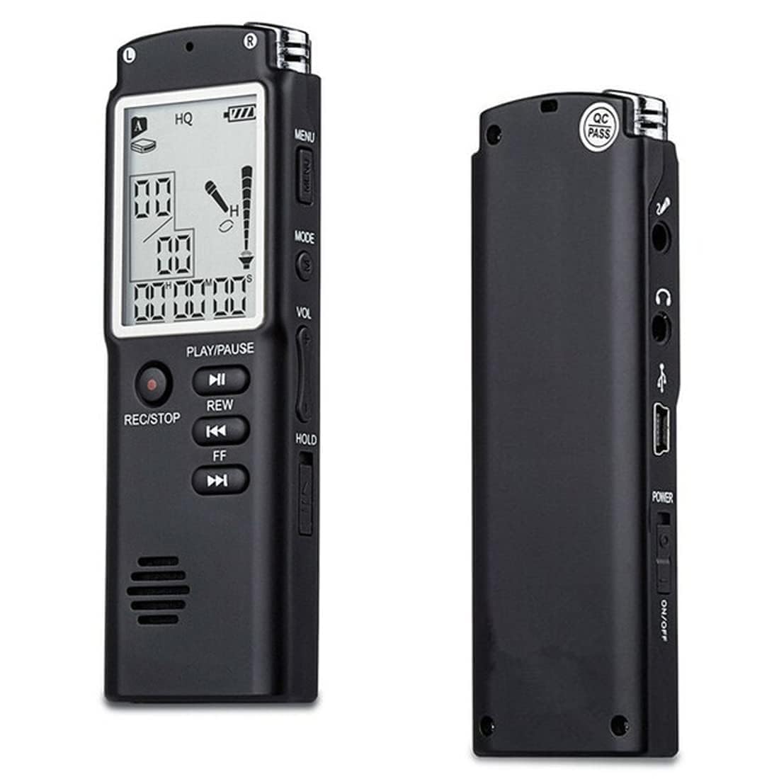 PKST 8GB Digital Voice Recorder with LCD Screen, MP3 Player Built-in Mic USB Rechargeable Dictaphone Stereo for Recording Interviews Conversation Lectures Meetings Class (LCD 8gb Voice Recorder) (B0CR8FWHBD) Amazon Price History, Amazon Price Tracker
