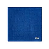 Lacoste Croc Scale 100% Cotton Towels – Highly Absorbent & Quick Drying, Premium Super Soft Bath Towel, Bathroom Essential, Gift for All Occasions, Machine Washable, Surf Blue, 13