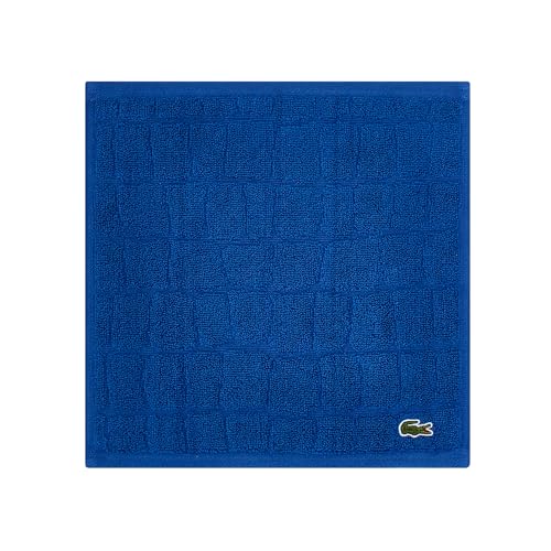 Lacoste Croc Scale 100% Cotton Towels – Highly Absorbent & Quick Drying, Premium Super Soft Bath Towel, Bathroom Essential, Gift for All Occasions, Machine Washable, Surf Blue, 13
