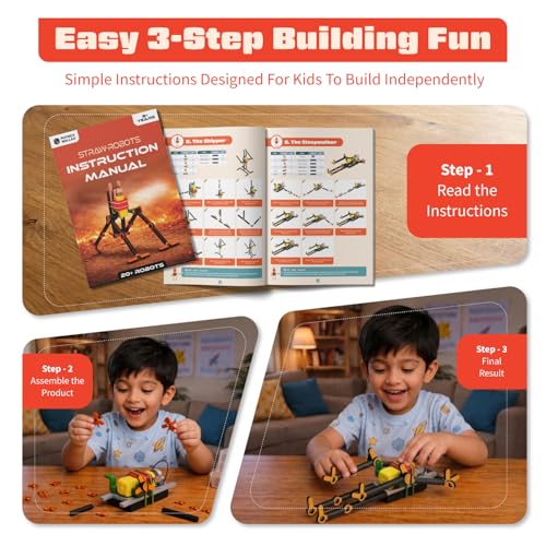 Image of PW 20 in 1 STEM Robots Kit for Kids Age 8-14, DIY Robotics Kit for Students | 200+ Components, Electronics, Engineering Projects, Science Experiment Kit