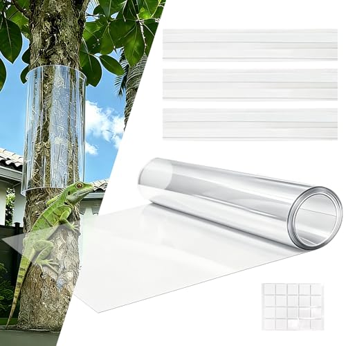 oyhqes Iguana Tree Wrap Tree Trunk Protector Guard for Iguana Prevention PET Plastic Anti-Reptiles Climbing Barrier Thickened Tree-Safe Guard with Strong Tape & Nano Adhesive (59 * 15.75in)