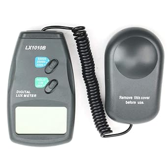 Real Instruments LX-1010B Digital Lux Meter Illuminance Camera Photometer FC Measure Light Meter Tester With LCD Display Measuring UP 0-50,000 Lumens Gauge Tester Lux Range (with 9V Battery)