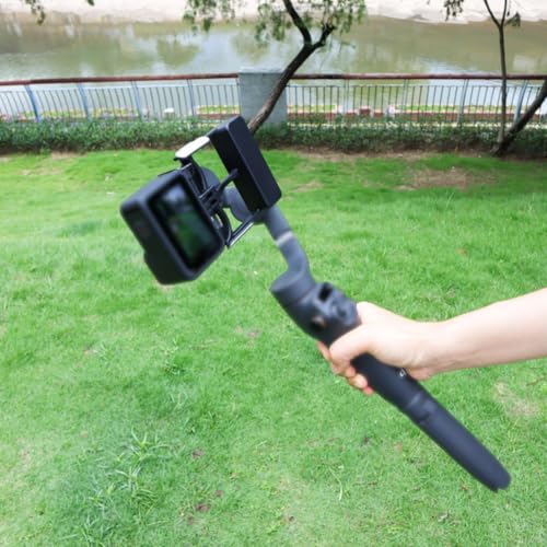 MeevrgR Action 5 Adaptador para DJI para Osmo Mobile 7P/7/6 - Soportes para DJI Action 5 Cámara a Smartphone Gimbal, Negro Soporte ABS - imagen 2