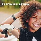 2 Pack Air-tag Wristband Compatible with Apple Air-Tag,Soft Adjustable Air-tag Bracelet, Watch Band for Toddler Elders (Black&White) - Image 4