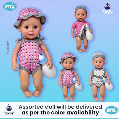 Image of My Lucky Doll Boy Baby for Girls Birthday Gift with Cute Dress and Movable Joints (C16). Pretend and Play Dolls and Accessories Set Toys for Kids | Toy for Children 3+ Years