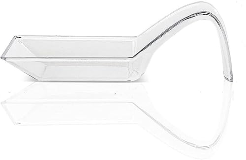 Miniatura 7 de Paquete de 100 platos de postre transparentes, platos de plástico para aperitivos, platos de postre, cucharas de degustación, mini platos para