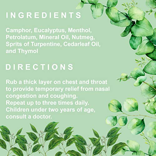 Nuvalu Cough Suppressant Vaporizing Chest Rub Topical Analgesic For Nasal Decongestant (12 Pack) #TOP2