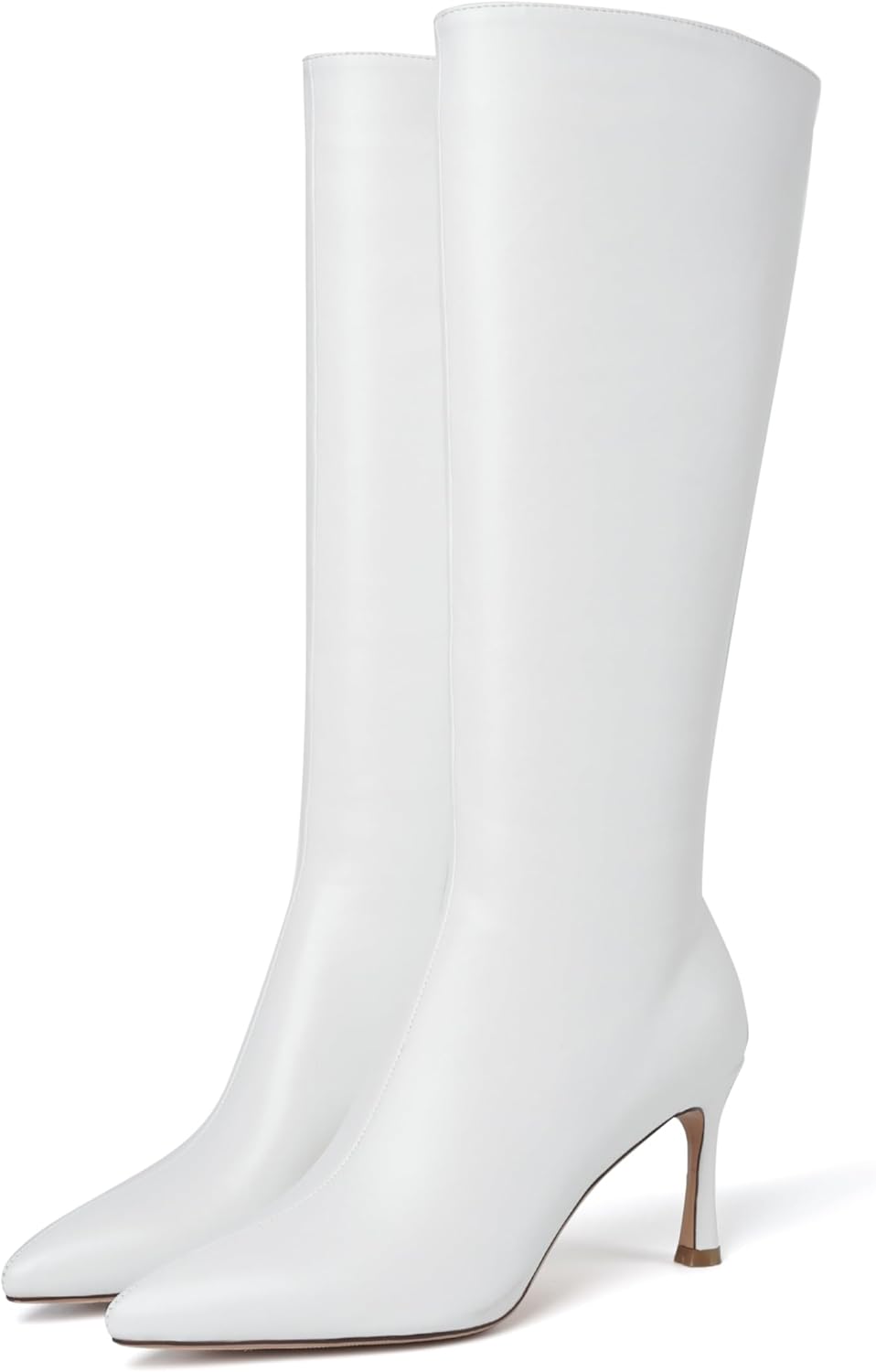 olomisa Sparkly Boots for Women, Silver, Black Rhinestone Knee High Pointed Toe Stiletto Heeled Ankle Booties Bling Sparkling Wedding Boots