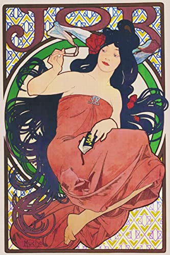 Orenco Originals Job Cigarette by Alphonse Mucha Counted Cross Stitch Pattern