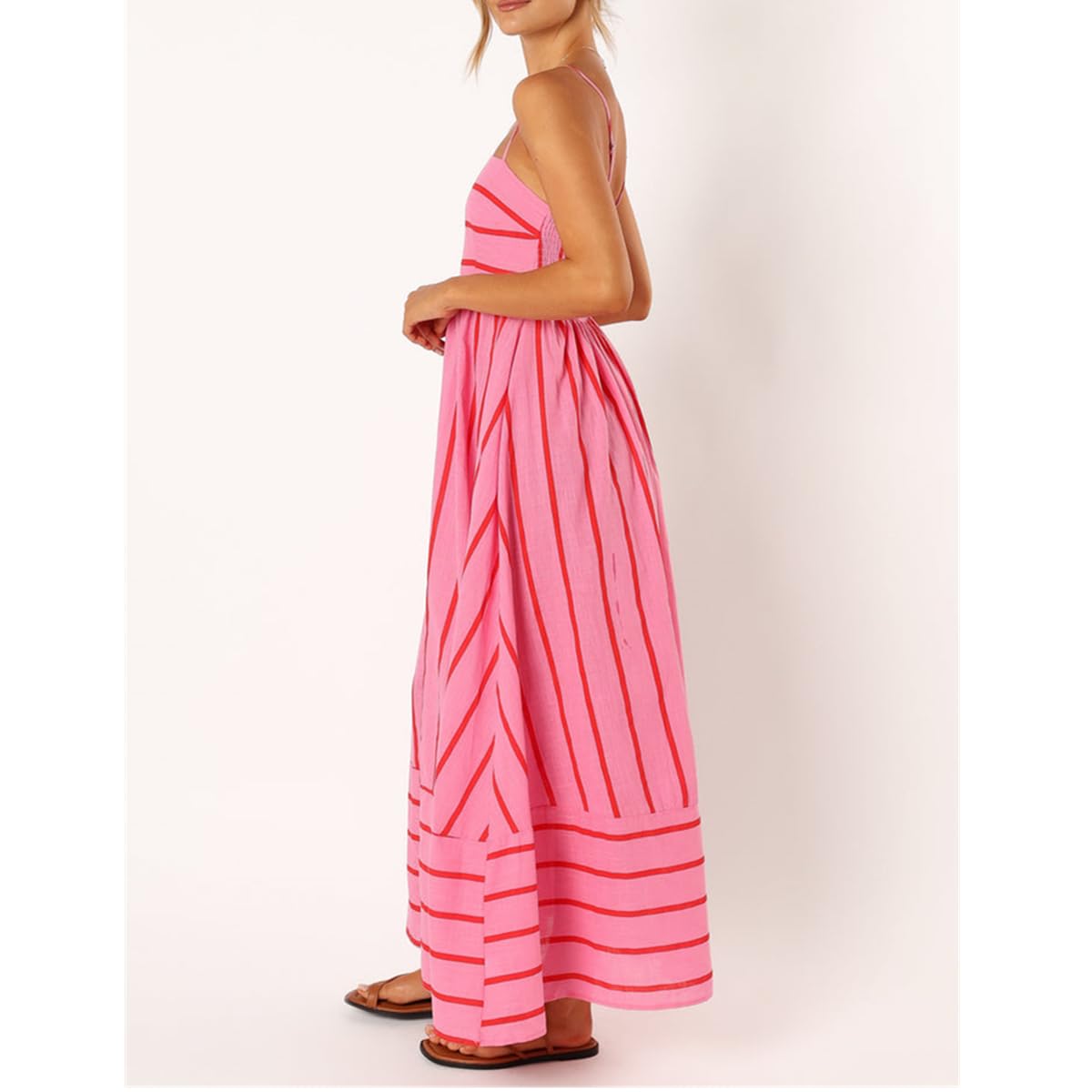 Geagodelia Maxi abito estivo da donna con spalline sottili prendisole da donna sexy vintage abiti lunghi casual fluidi abito da spiaggia Y2k vestiti estetici UK