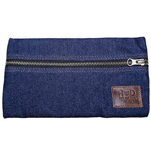 Repurposed Denim All Purpose Utility & Charger Case For Macbook, Ipad & Laptop Handmade By Hide & Drink #TOP1