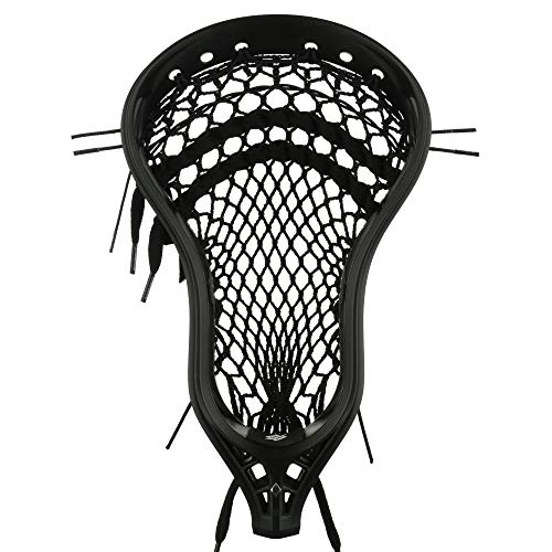 StringKing Men’s Mark 2T Midfield Lacrosse Head Strung with Type 4X Mesh (Black/Black)