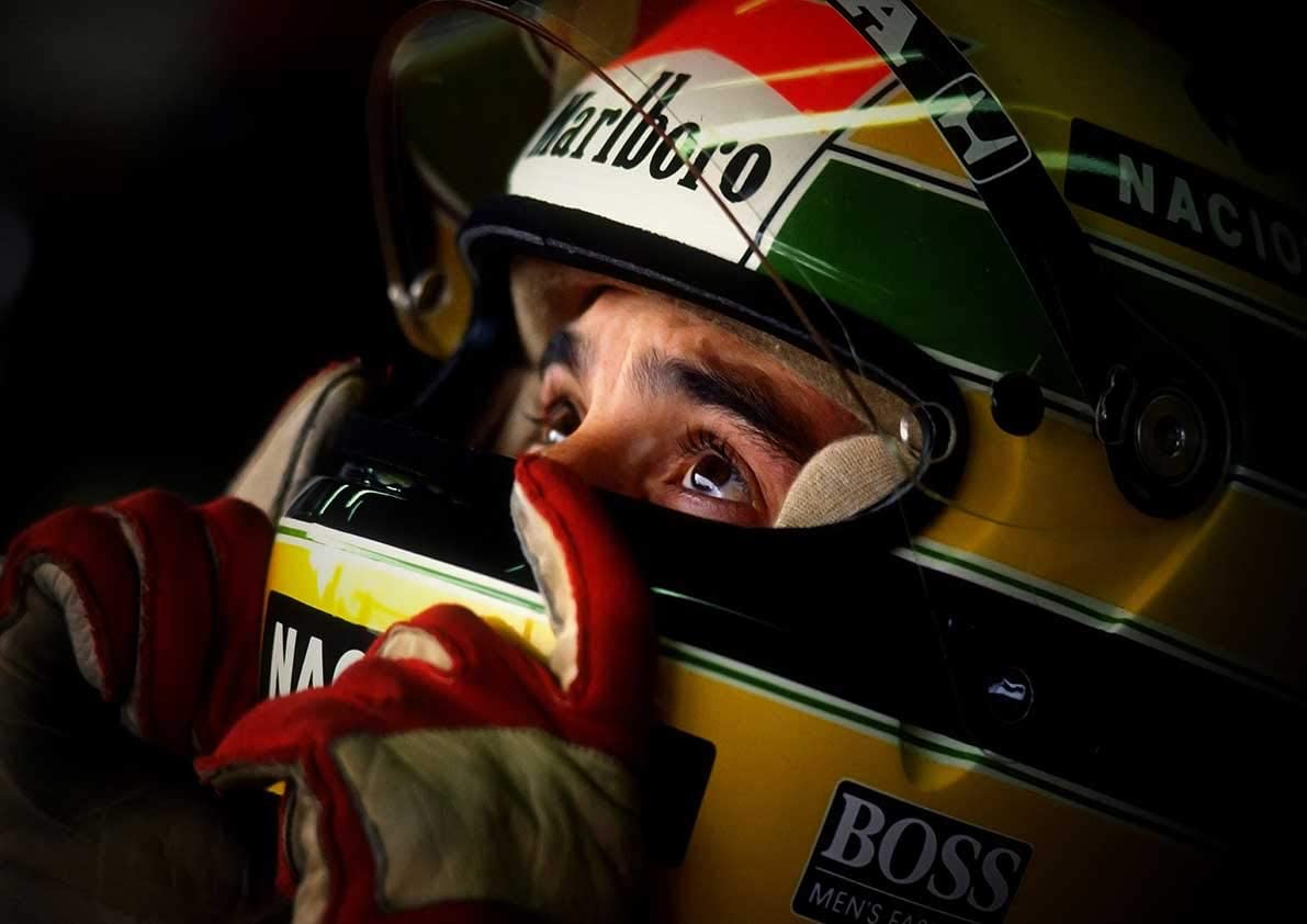 Affiche Ayrton Senna Formule Art Mural Toile Premium Impression Fine Art 60x90 cm