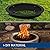 Fire Pit Ring 42-Inch Outer/36-Inch Inner Diameter Cooking Fire Ring Insert for Fire Pits DIY Campfire Liner Portable Wood Burning Ring,42x36x10 Inch