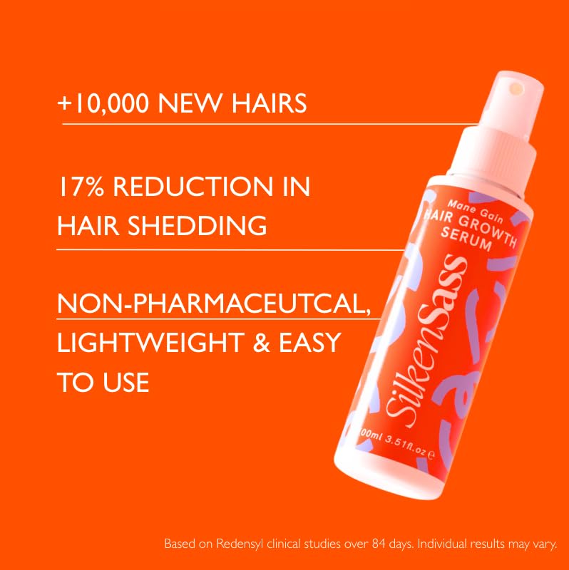 Silken Sass DHT Blocker Menopause Hair Care Treatment Root Revival Shampoo, Bounce Back Conditioner & Mane Gain Serum Botanical Formula for Thinning Hair & Breakage Reduction - Image 4