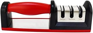 Fxsp Manuale Multi-Sezione romboidale affilatrice Tre sezioni Strumento temperamatite affilatura, Acciaio tungsteno Disco macinazione tondino Diamante Asta di Ceramica (Color : Red)