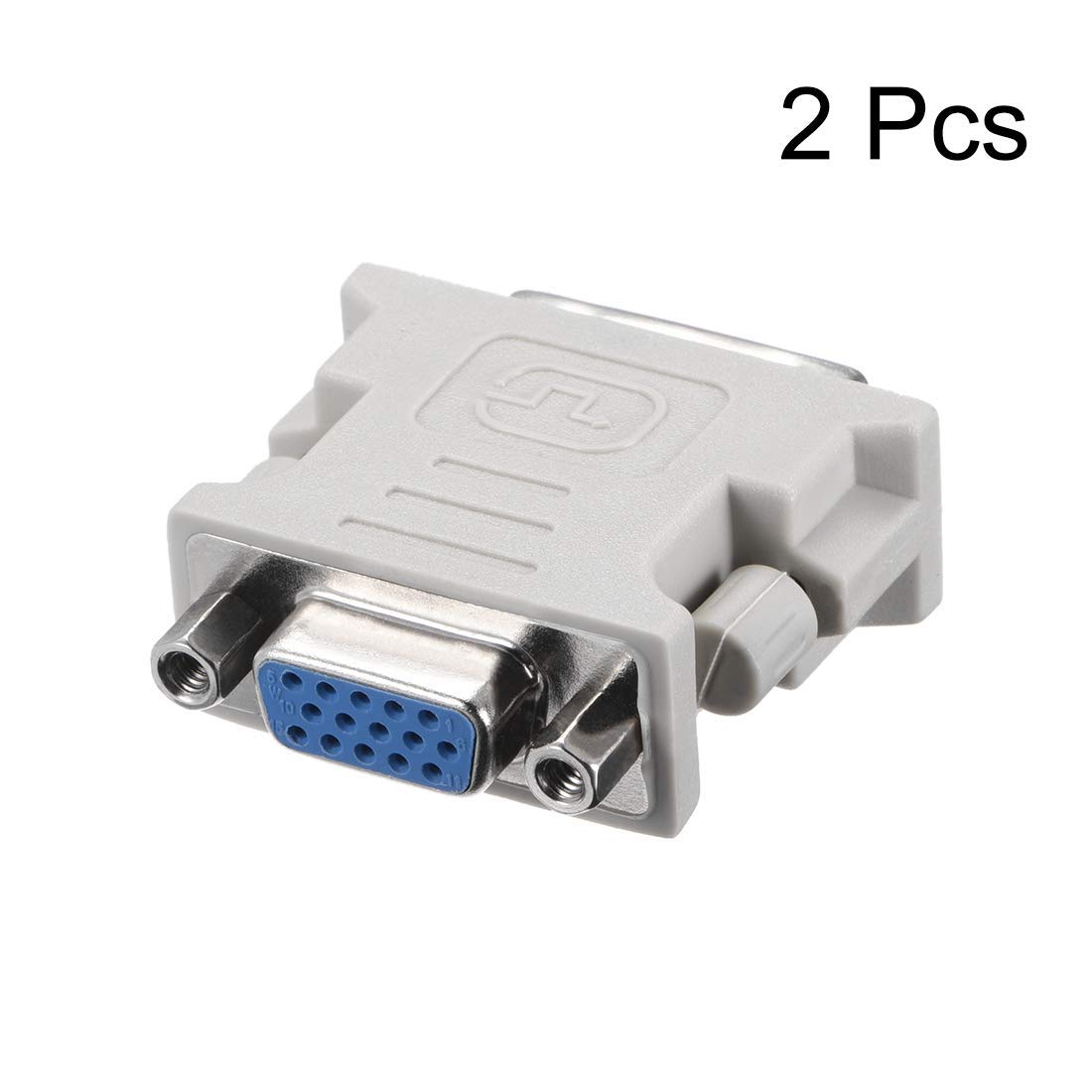 Oiyagai 2 Pezzi Adattatore DVI-I 24 5 Femmina A VGA Maschio – Convertitore Video Da DVI A VGA Per Monitor, Display, PC, Proiettore (Nero - Foto 2