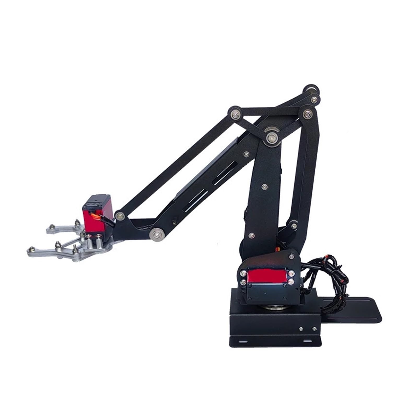 Braccio robot 4 Dof con braccio robot programmabile con artiglio manipolatore braccio base rotante in metallo servo(Small R3 full set)