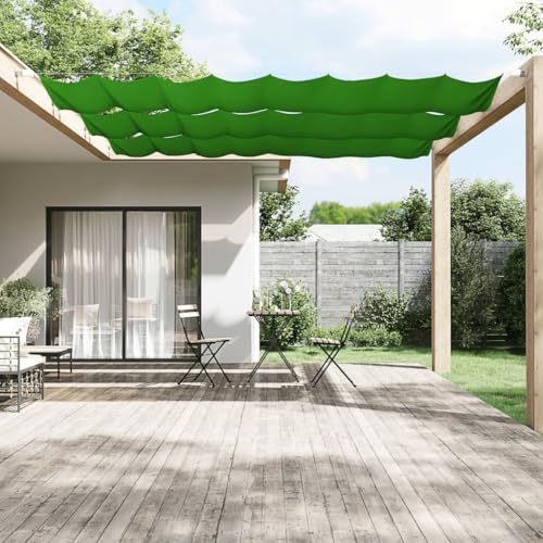 Store vertical anti-vent et vis-à-vis vert clair 100x420cm en tissu Oxford - 3