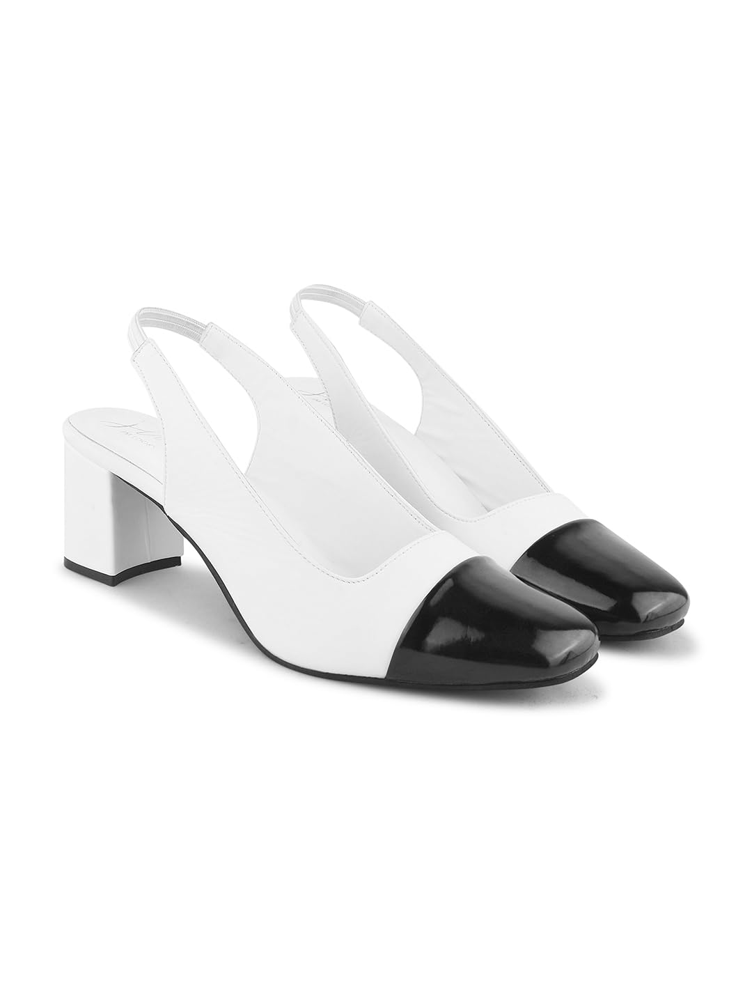 Women's Chunky Block Heel Slingback Heels Round Toe Block Dress Shoes Closed Toe Comfortable Wedding Office Work Pumps