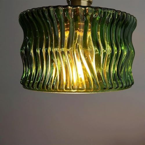 Lámpara colgante de cristal labrado y latón retro con acabado artesanal sutil 8