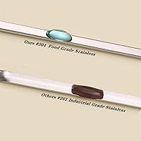 Vista 6 de Brocheta de metal para asar a la parrilla, brocheta de barbacoa plana, juego de brochetas para parrilla, barbacoa reutilizable