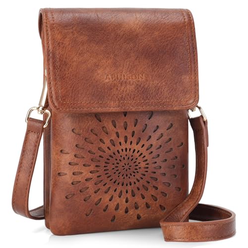 APHISON Small Crossbody Bags for Women Trendy, Leather Phone Wallet Purses Handbags Card Slots with Adjustable Strap