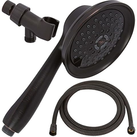 Shower Massager Handheld With Hose - Massage & Mist Hand Held Showerhead Kit - High Pressure Removable Head And Mount - Adjustable Massaging Rainfall Spray, 2.5 GPM - Oil-Rubbed Bronze Cover