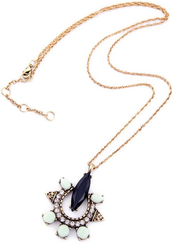 YoyoDong Women's Fashion Rhinestoe Pendant with Crystal Wrapped around Gold plated Necklace