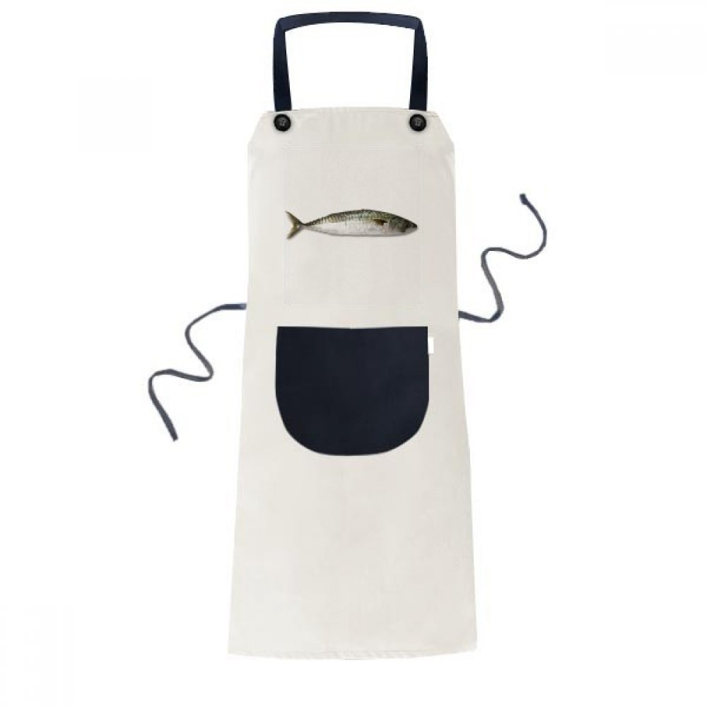 Tablier bavette beige poisson de mer une idée cadeau originale pour amateurs de cuisine