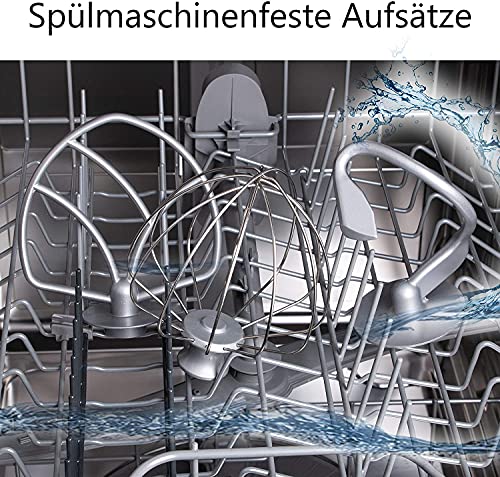 TZS First Austria Professionelle Küchenmaschine | Teigknetmaschine | 1500 W, 6 L Behälter, 6 Geschwindigkeitsstufen, mit… – Bild 8